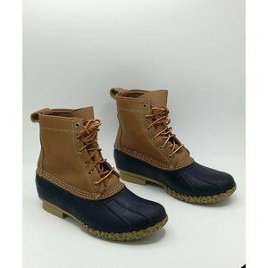LL Bean Duck Bean Boots Tan/Blue Women's  US 9M